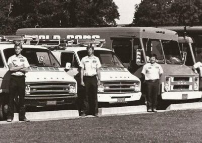 Historic Heald family service vehicles representing five generations of mechanical trade experience in California.