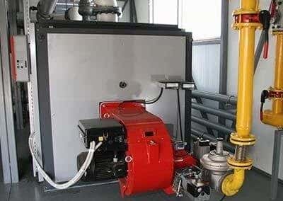 Residential boiler heating system installed inside a Sacramento home.